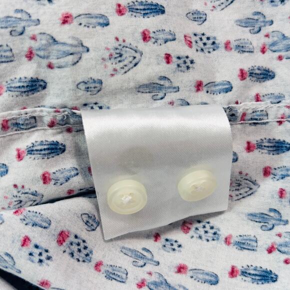 Pronto Uomo Mens 2X Button Down SS Cactus Print Camp Shirt Southwest Vacation - Picture 7 of 8